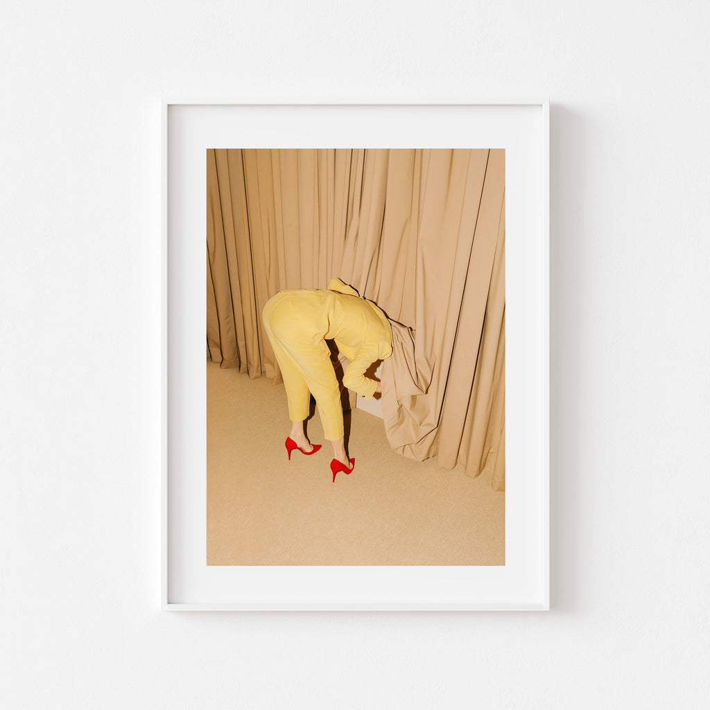 Beige Curtain Poster