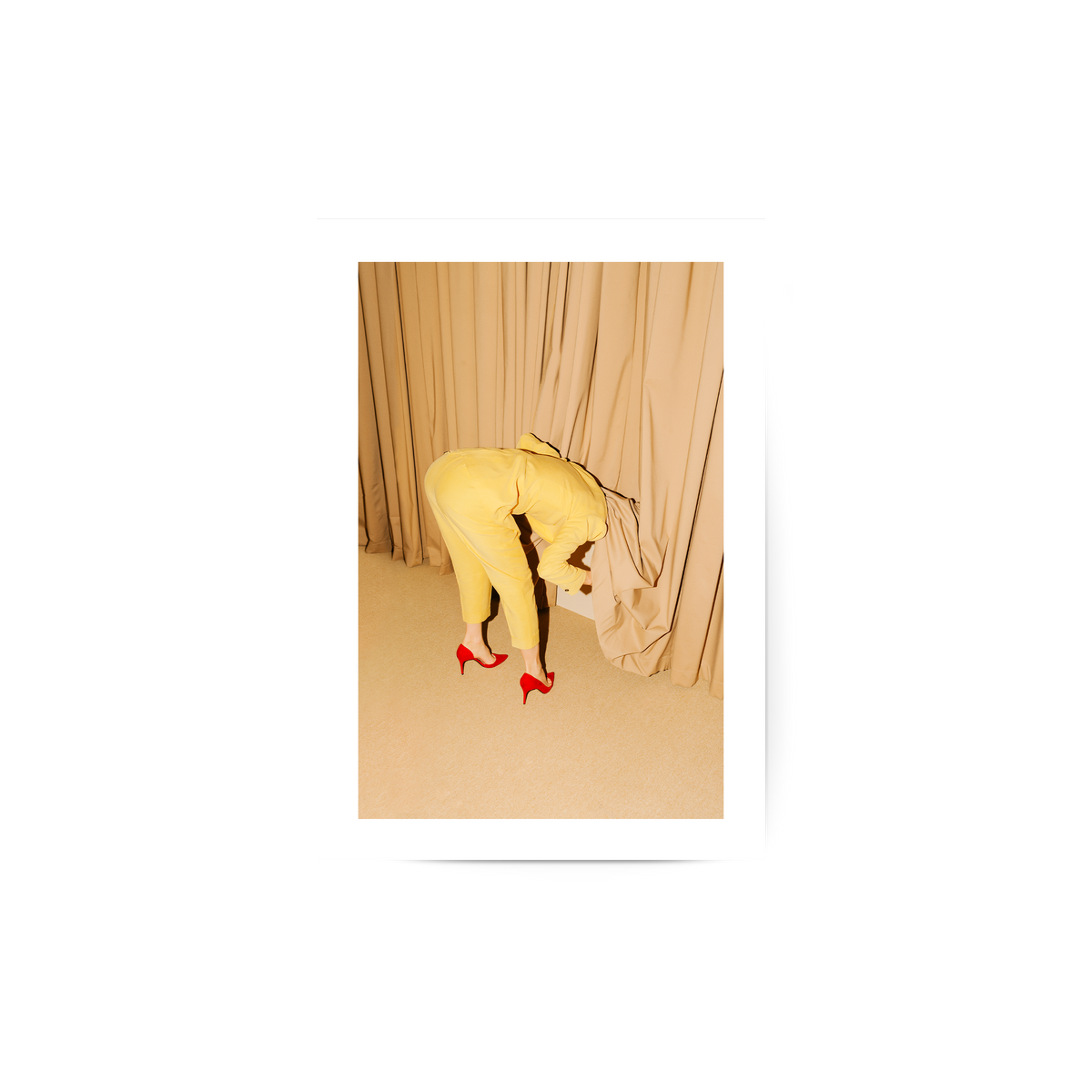 Beige Curtain Poster