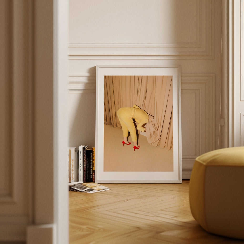 Beige Curtain Poster