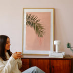 Pink Palm Poster