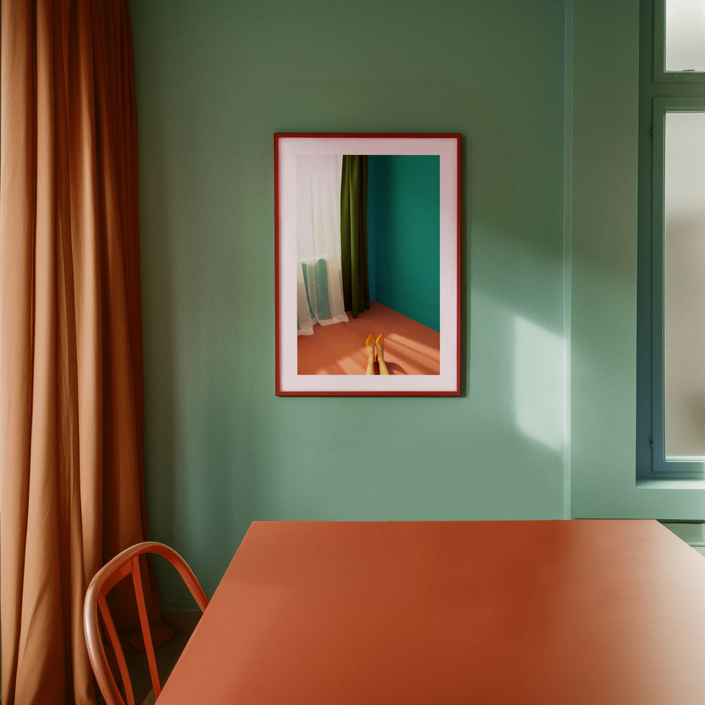 Red Wooden Frame
